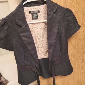 Stooshy brand polka-dot blazer with front tie